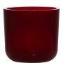 Glaswindlicht NICK, rot, 13cm, Ø14cm