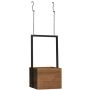 Blumenkasten AILSA aus Holz AILSA mit Metallhenkel, braun, 26x23,5x52cm