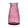 Tisch Vase TIBBY aus Glas, pink-klar, 23,5cm, Ø12,5cm
