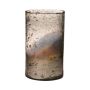 Tischvase GOLIAT aus Glas, antik-silber, 25cm, Ø15cm