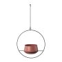Metall Blumenampel QUINLEE, Metallring, beere-schwarz, 36x18x70cm