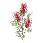Künstlicher Zweig Silbereiche ZILFRA mit Blüten, rot, 85cm
