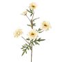 Dekozweig Chrysantheme PRUDENCE, Eco Collection, creme-gelb, 75cm, Ø5-6,5cm