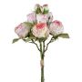 Künstlicher Blumenstrauß Rosen JARZO, rosa-weiß, 55cm
