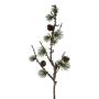 Künstlicher Zweig Pinie BLUTON mit Zapfen, Flechten, grün, 55cm