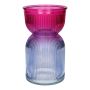 Blumenvase ANUSCHKA aus Glas, fuchsia-lavendel-klar, 21cm, Ø12cm