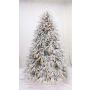 Kunst Tannenbaum BRYNE mit Zapfen, Frostoptik, LEDs, 195cm, Ø140cm