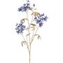 Dekozweig Flammenbaum KONEE mit Blüten, blau-gold, 80cm