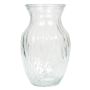 Tischvase aus Glas CATLYN mit gedrehten Rillen, klar, 20cm, Ø13cm