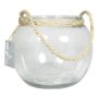 Glas Kugelvase DAVY mit Henkel, klar, 15cm, Ø18cm
