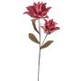 Deko Zweig Kamelie Kunststoffschaum MUNIR mit Glitzer, purpurrot, 110cm, Ø30cm