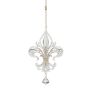 Acryl Anhänger Heraldische Lilie AZARIEL, Glitzer, transparent-gold, 15cm