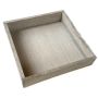 Quadratisches Holztablett MARTAL, natur leicht gekalkt, 20x20x4cm