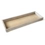 Rechteckiges Holztablett MARTAL, natur leicht gekalkt, 60x20x4cm