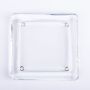 Eckiger Kerzenteller VINCENTIA aus Glas, klar, 13,6x13,6cm