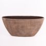 Schale AGAPE, Schiffchen, Keramik, mit Maserung, betongrau, 73x17x36cm