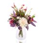 Künstlicher Blumenstrauß KALOU mit Kaktus, violett-weiß-lachs, 45cm, Ø35cm