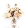 Künstlicher Blumenstrauß RAWENNA in Trockenoptik, beige-weiß, 40cm, Ø50cm