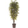 Kunst Japanischer Ahornbaum KESCHA, Naturstämme, grün-rot, 125cm - Made in Italy