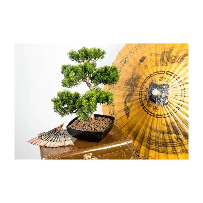 50cm Plastik Baum Bonsaischale artplants Künstliche Bonsai Pinie SHADIA