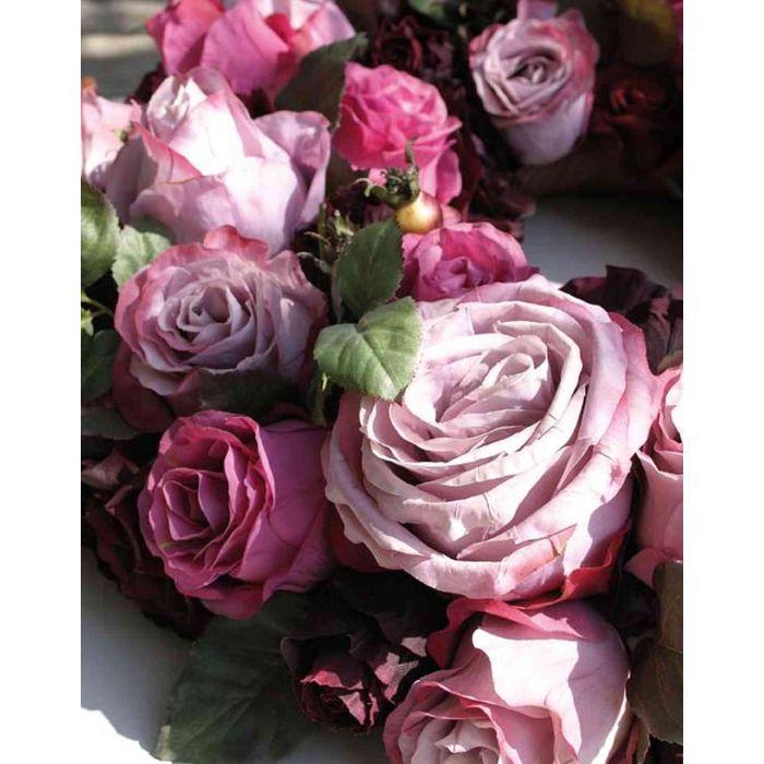 Künstlicher Rosenkranz SCHENTA, rosa-lila, Ø60cm
