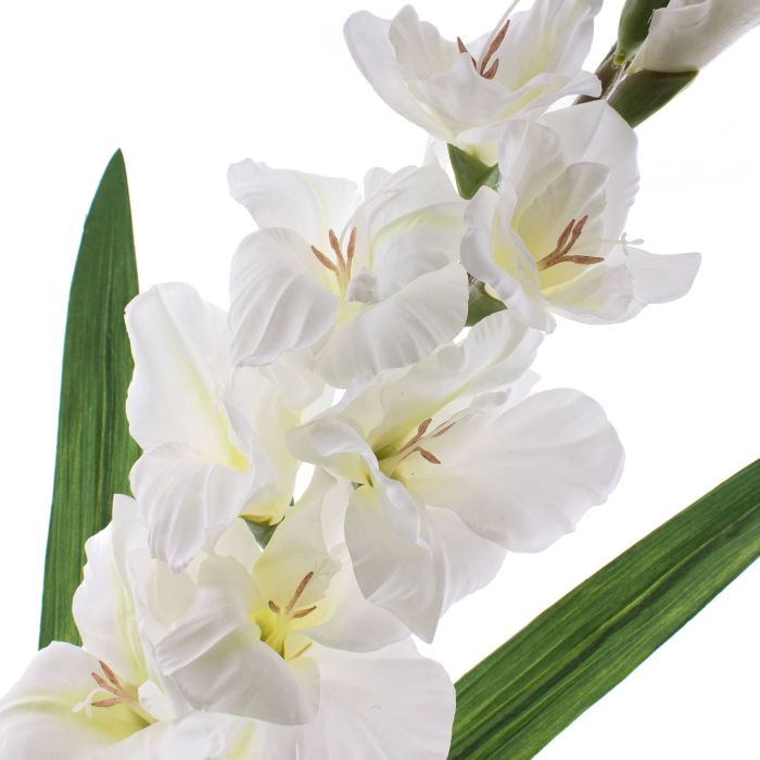 Kunstblume Gladiole LILIANA creme-weiß 100cm