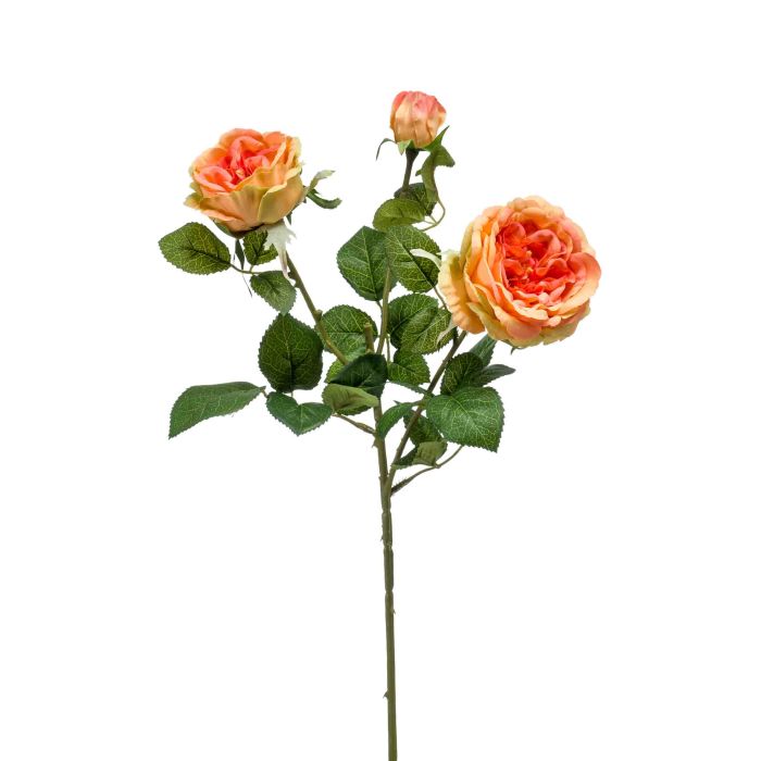 Künstlicher Rosenzweig CALISTA, orange, 60cm