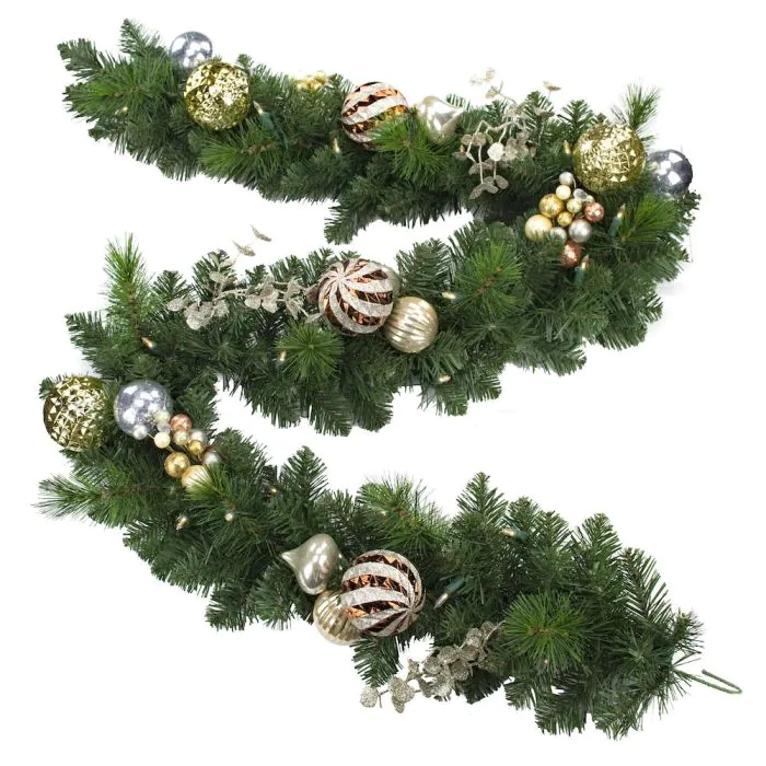 Produktbild von SHAVINGFUN Weihnachtsgirlande,2.7M/9Ft Weihnachtsgirlande Vorbeleuchteter Künstlicher