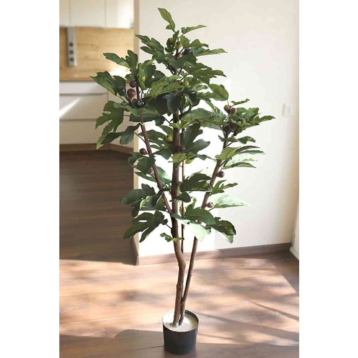 Künstlicher Feigenbaum 1,5 M – Fiddle Leaf Fig Im Topf, Pflegeleichte Deko Für Wohnzimmer & Büro