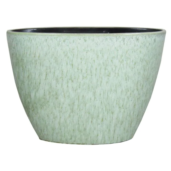 EDA Übertopf 'Opal' 29.5 Cm – Elfenbeinweiß, Facettenreiches Design, Hergestellt In Frankreich