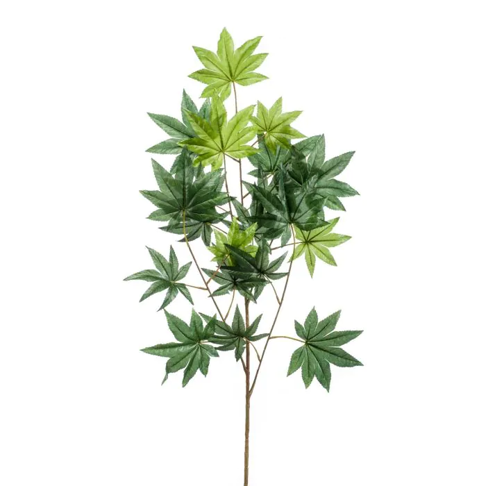 artplants.de Kunst Japanischer Ahornzweig FORADA 100cm gelb Kunstpflanze Ahorn/Dekozweig
