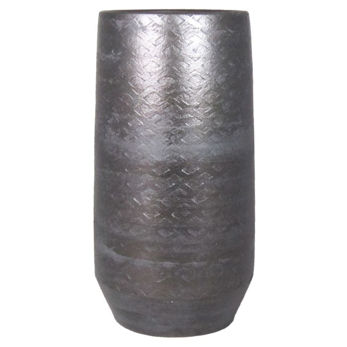 47th & Main Übertopf Mit Rautenmuster – Mittelgroß, 12,7x12,7 Cm, Weiß, Keramik