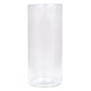 Blumen Zylinder Vase SANYA OCEAN aus Glas, transparent, 25cm, Ø11,5cm
