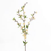 Kunst Kirschblütenzweig KATHRIN mit Blüten, weiß, 65cm