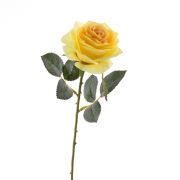Textilblume Rose SIMONY, gelb, 45cm, Ø8cm