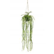 Kunst Kletterfeige Blumenampel PANJA im Dekotopf, grün, 60cm