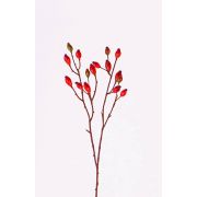Kunstpflanze Heckenrosen Zweig EDITH mit Früchten, rot, 50cm