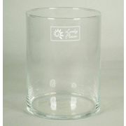 Vase aus Glas SANYA OCEAN, Zylinder, transparent, 20cm, Ø11,5cm