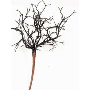 schwarz Glitzer 20cm Zweig künstlich artplants.de Kunst Koralle Spunky auf Steckstab