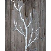 Künstlicher Korkenzieherweide Zweig SINDRI, weiß, 110cm