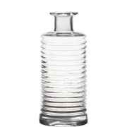 Glas Flasche STUART mit Rillen, klar, 21,5cm, Ø9,5cm