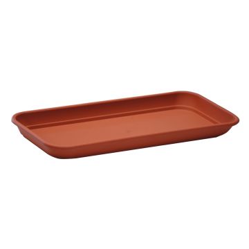 Rechteckiger Pflanzkasten Untersetzer URMINA aus Kunststoff, terracotta, 57x16x3cm