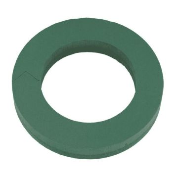 OASIS Nasssteckmasse Kranz RUMELA, Foam Frames Hartschaumboden, grün, 6cm, Ø50cm