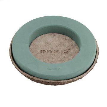 OASIS Nasssteckschwamm Pflanzring ALEIRA, Biolit Altpapier Schale, grün, 5,5cm, Ø36cm
