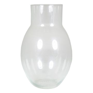 Große Deko Blumenvase AFRODITA, Glas, klar, 40cm, Ø22cm