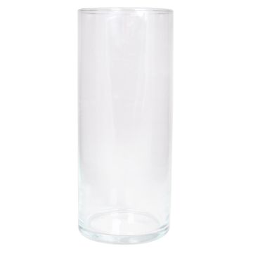 Blumen Zylinder Vase SANYA OCEAN aus Glas, transparent, 30cm, Ø12,5cm