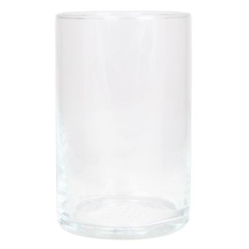Blumen Zylinder Vase SANYA OCEAN aus Glas, transparent, 20cm, Ø12,5cm