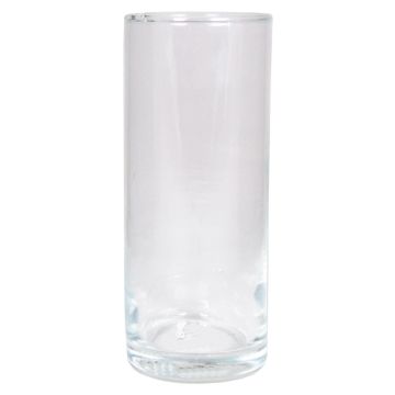 Blumen Zylinder Vase SANYA OCEAN aus Glas, klar, 20cm, Ø8,5cm