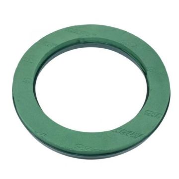 OASIS Nasssteckmasse Kranz LOAH in Naylor Base Papercompound Schale, Anti-Rutsch-Noppen, grün, 5cm, Ø25cm