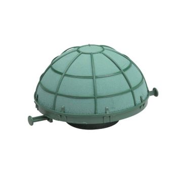 OASIS Nasssteckmasse VANISE für Auto Corso, Hochzeitsdeko, Kunststoffunterlage, Gitter, mit Saugnapf, grün, 13cm, Ø20cm